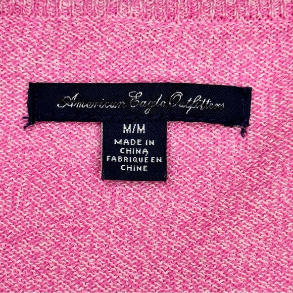 American Eagle Outfitters Mixed
Stich Scoop Neck Off The Shoulder Sweater Pink M - Picture 3 of 8